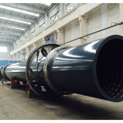 Continuous and efficient silica sand and  gypsum rotary dryer